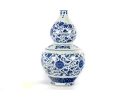 Chinese Import Blue And White Porcelain Double Gourd Vase