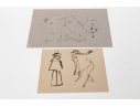 Two Unframed Signed Watercolors On Paper, 