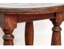 Pair Of Bausman Carved And Finished Circular End Tables