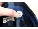 Burberry Blue Plaid Button-Up Shirt, Size 15 1/2-39 / 32-33