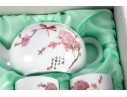 Chinese Jingdezhen “Shuidian Taohua (7501)” Porcelain Tea Set In Original Box
