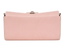 Ferragamo Pink Saffiano Leather Baguette Clutch, See Condition Note