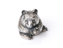 Buccellati Sterling Silver Miniature Cute Panda Eating Bamboo