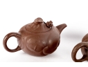 Collection Of Five Traditional Chinese Yixing Zisha Clay Teapots