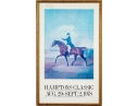 After Paul Davis Framed Vintage Horse Show Poster, Hamptons Classic 1978 