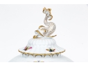 Herend Hungary Hand-Painted Porcelain Covered Urn – Rothschild Bird (RO) Pattern With Dolphin Finial