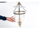 Elegant Glass And Brass Pendant Light