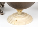 Three Antique Wood And Silver Mounted Goblets