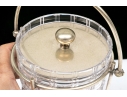 Antique Cut Crystal And Silverplate Biscuit Jar