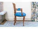 Carved Fruitwood And Cane Back Fauteuil