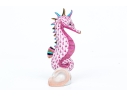 Herend Hand Painted Pink Fishnet Seahorse Figure 