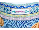 Two Chinese Famille Rose Enameled Porcelain Garden Stools