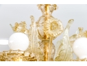 *Quality Murano Or Murano Style Hand-blown Glass Six Lite Chandelier