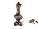 Chinese Brass Vase Converted Table Lamp