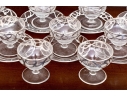 Collection Of Silver Overlaid Sherbet Glasses With Underplates