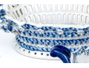Two Decorative Blue And White Porcelain Twin Handled Serving Bowls