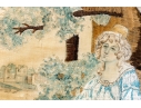 Antique Embroidery Of A Shepherdess