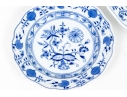 Set Of Three German, Meissen Blue And White Plates