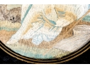 Antique Embroidery Of A Shepherdess