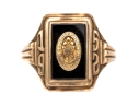 10k Yellow Gold Striking Vintage 1952 School Ring, Size 4.5