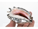 Group Of Six Fine Decorative Silver Clad Shells With Ruzzetti Italy