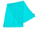 Loro Piana Striking Turquoise Cashmere And Silk Scarf