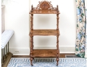 Tiered Stand With Marquetry And Pierced Back Gallery