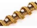 18k Yellow Gold Stunning Vintage Diamond Set Rope Motif Bracelet, App. 2.38 TCW