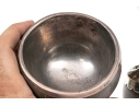 Three Antique Wood And Silver Mounted Goblets