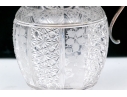 Antique Cut Glass And Silverplate Syrup Pitcher