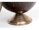Three Antique Wood And Silver Mounted Goblets
