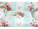 Pair Of Custom Upholstered Club Chairs And Ottoman