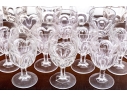 Assembled Twenty-Six Piece Flint Style Glass Goblets