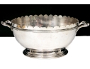 George III Style Antique English Quality Twin Handled Silver Plated Cooler Bowl