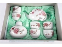 Chinese Jingdezhen “Shuidian Taohua (7501)” Porcelain Tea Set In Original Box