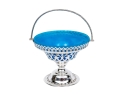 Silverplate And Opaline Glass Basket