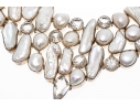 Impressive Sterling Buroque Pearl And Quartz Festooned Necklace