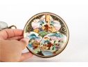 Japanese Satsuma-Style Porcelain Demitasse Cup And Saucer
