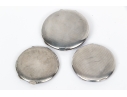 Collection Of Three English Sterling Silver And Enamel Compacts