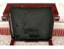 Stylish Lacquered Grasscloth Low Table