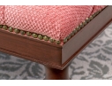 Quality Custom Upholstered Mahogany Ottoman