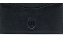 Cartier Black Leather Single Card Holder, Must De Cartier