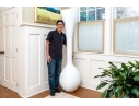 Massive Decorative Fiberglass White Vase
