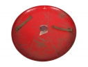 Vintage Red Paint Decorated Metal Flying Saucer Sled