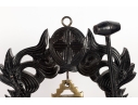 Brass Temple Bell With Dragon Motif Stand