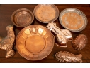 Impressive Collection Of  Four Copper Molds And  Four Plates