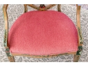 Lavish Pair Of Edwardian Style Painted Satinwood Shield-Back Arm Chairs