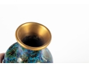 Blue Cloisonné Enamel Vase With Floral Decoration