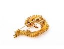 Tiffany & Co. 18k Yellow Gold Schlumberger Magnificent Stylized Furling Feather Brooch