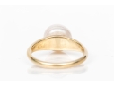 Tiffany & Co. 14k Yellow Simple Cultured Freshwater Pearl Solitaire Ring, Size 3, See Note
